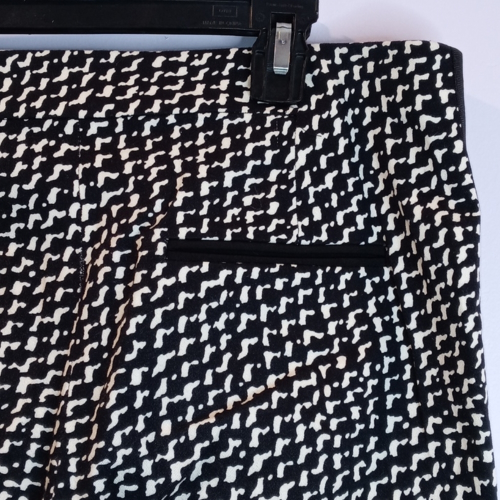 Zara Basic Black White Geometric Pants. - image 5